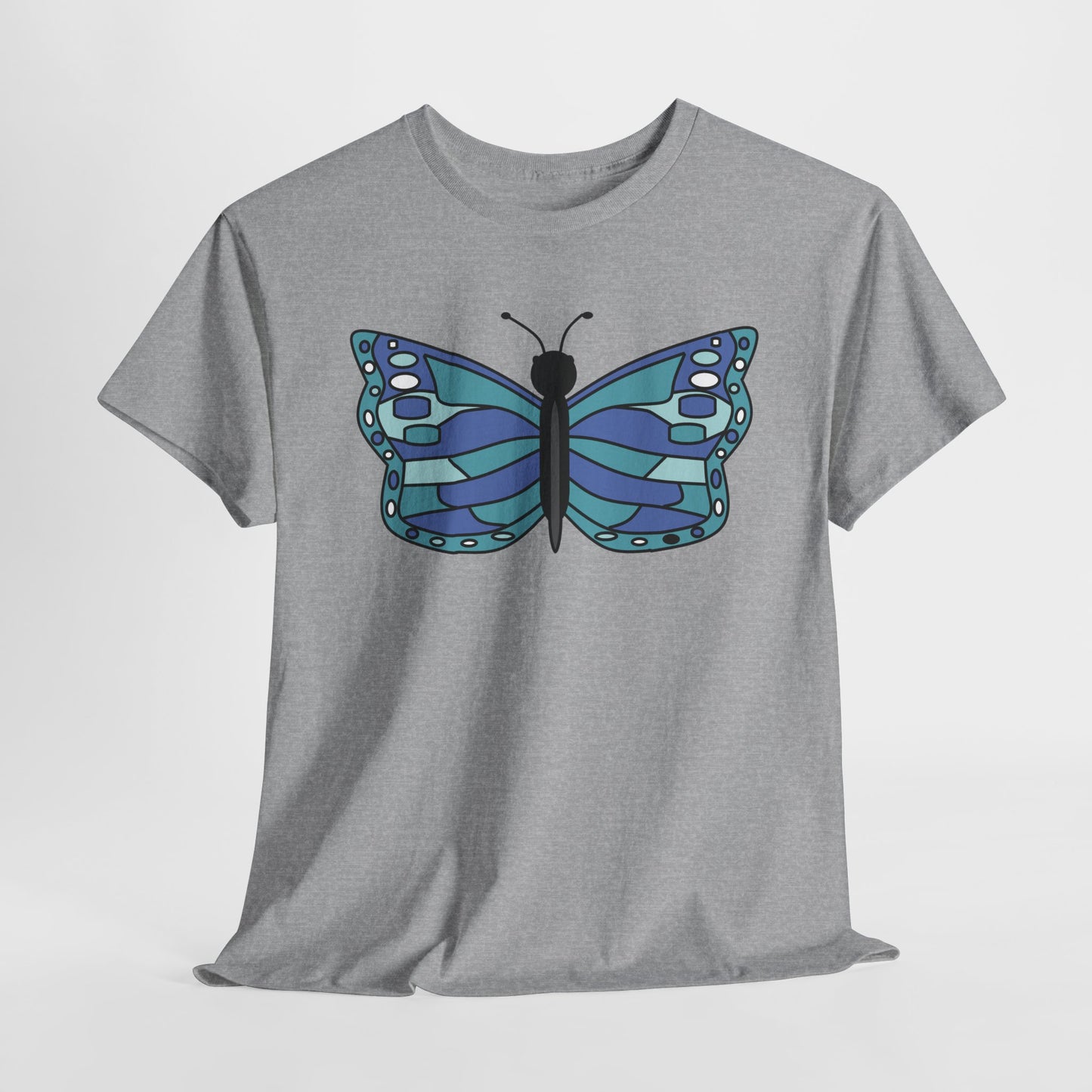 Blue Monarch Butterfly T-shirt - Vibrant Butterfly T-shirt