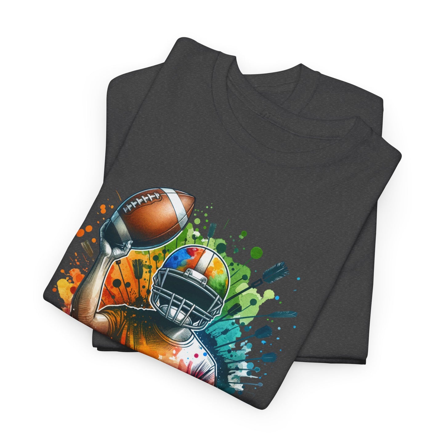 Colorful Football T-Shirt - Football Fan Tailgate Shirt