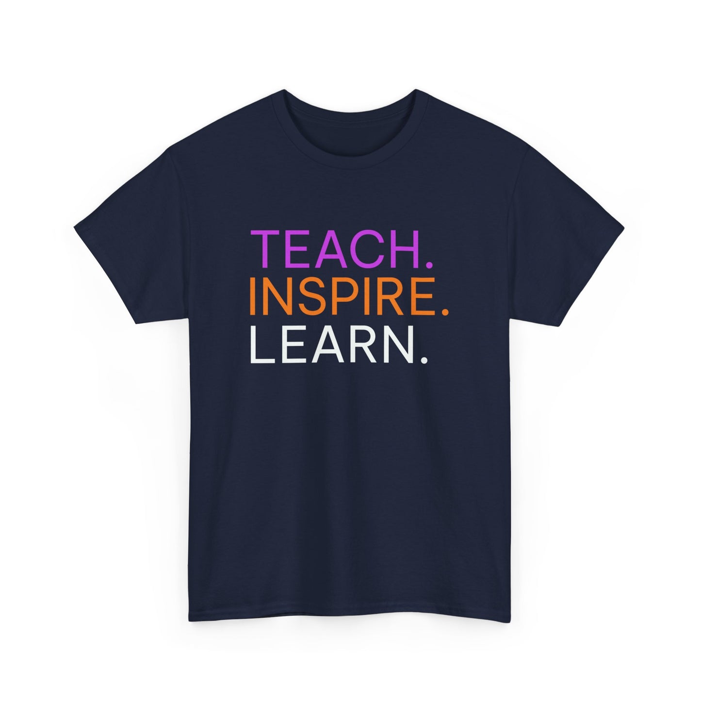 Teach Inspire Learn Teacher T-shirt for Women - Education Gift, Teaching Appreciation Shirt, School Staff Apparel, Educator Tee, Classroom