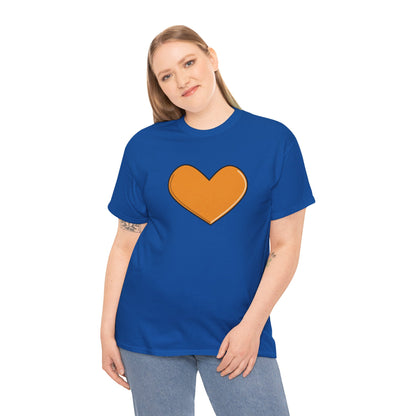 Orange Heart T-shirt - Valentine's Day Tee