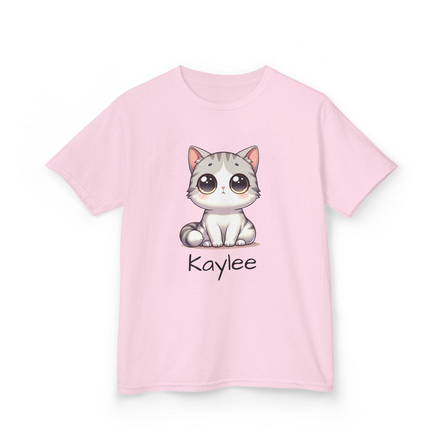 Cat Cartoon Kids Tee - Personalized Children's Tshirt