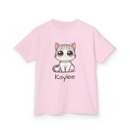 Cat Cartoon Kids Tee - Personalized Children's Tshirt