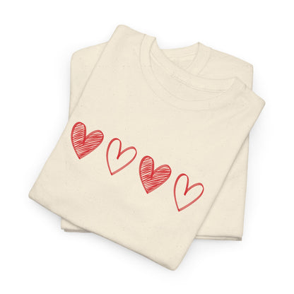 Heart Pattern T-shirt - Love Tee