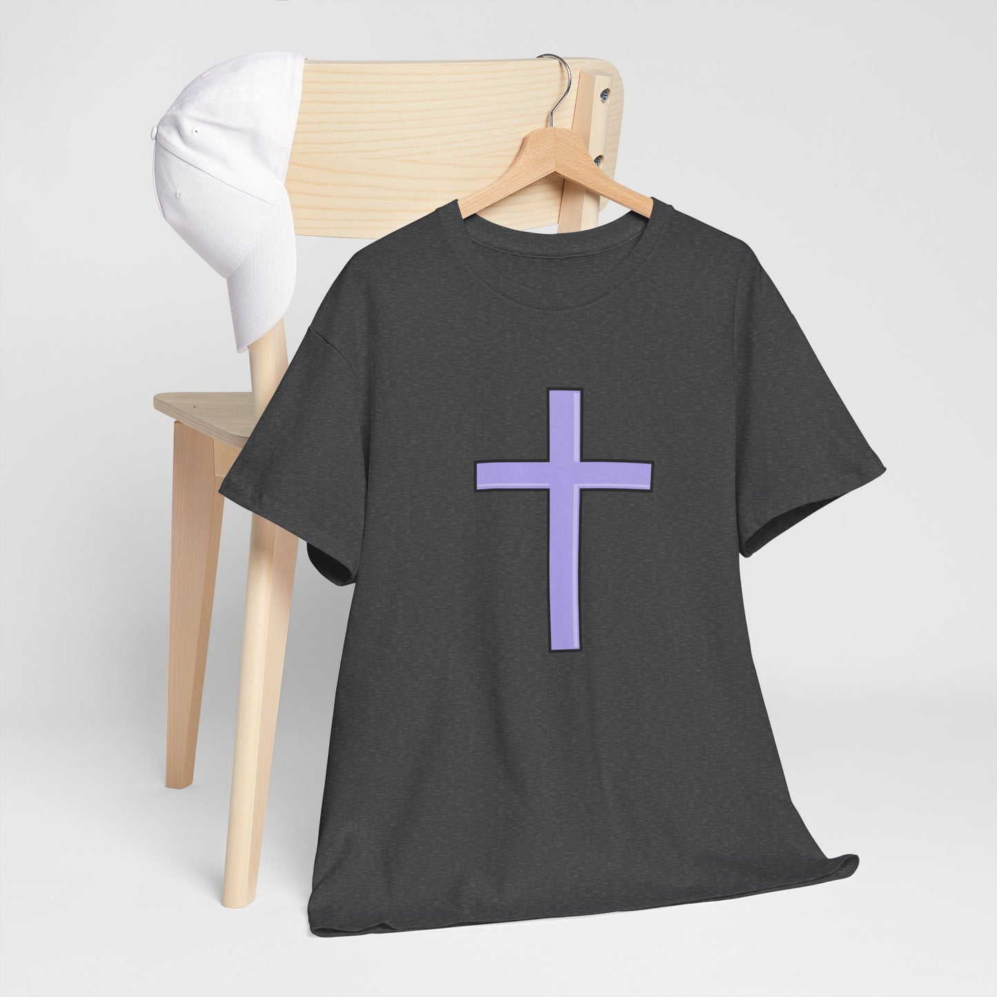 Blue Cross Design T0shirt - Cross Symbol Shirt