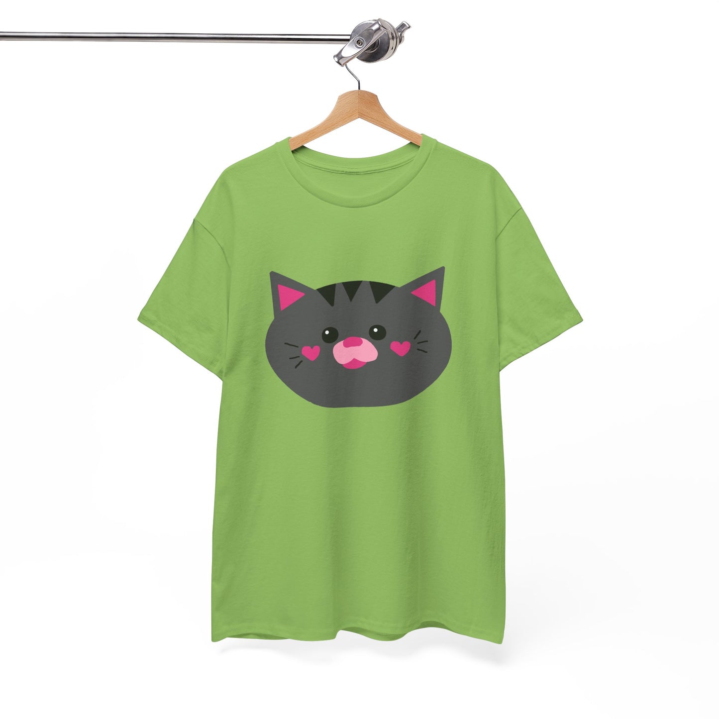 Cat Lover T-shirt - Cute Gray Cat Face Shirt