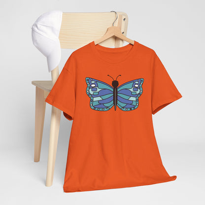 Blue Monarch Butterfly T-shirt - Vibrant Butterfly T-shirt