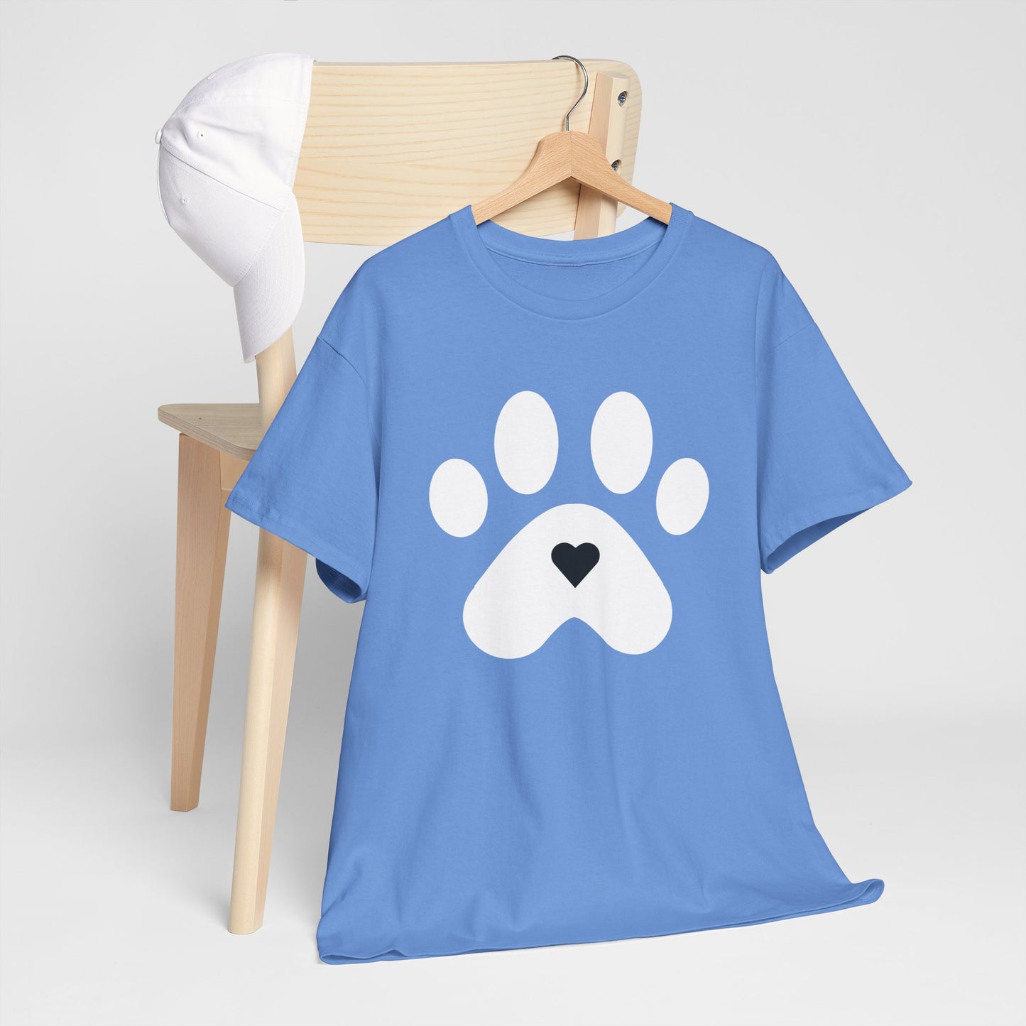 White Dog Paw Print T-shirt - Paw Print Shirt