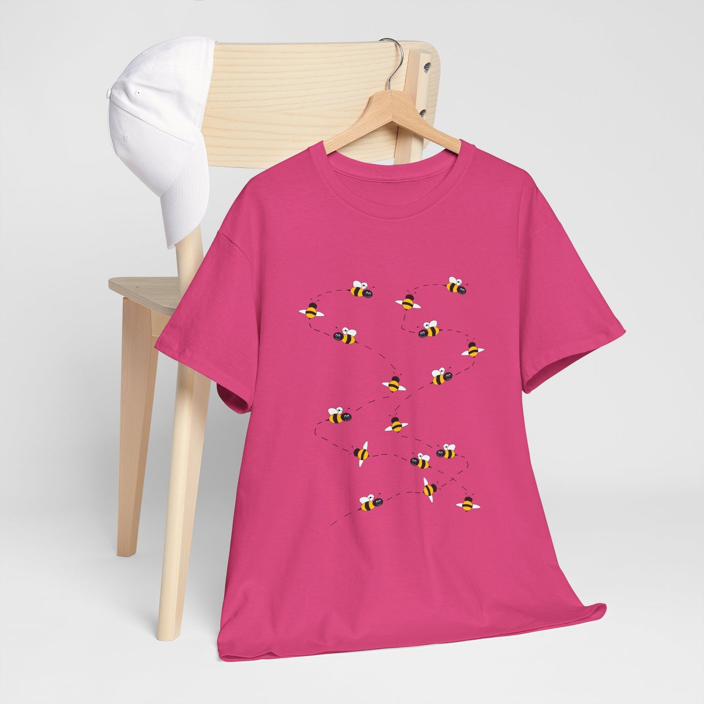 Bumble Bee Pattern Insect Tee - Nature Graphic Shirt