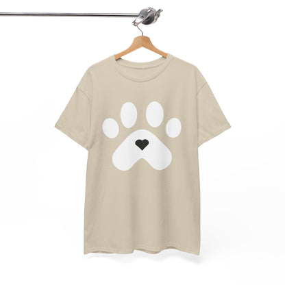 White Dog Paw Print T-shirt - Paw Print Shirt