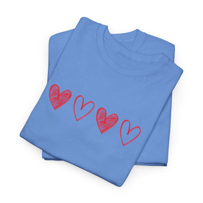 Heart Pattern T-shirt - Love Tee