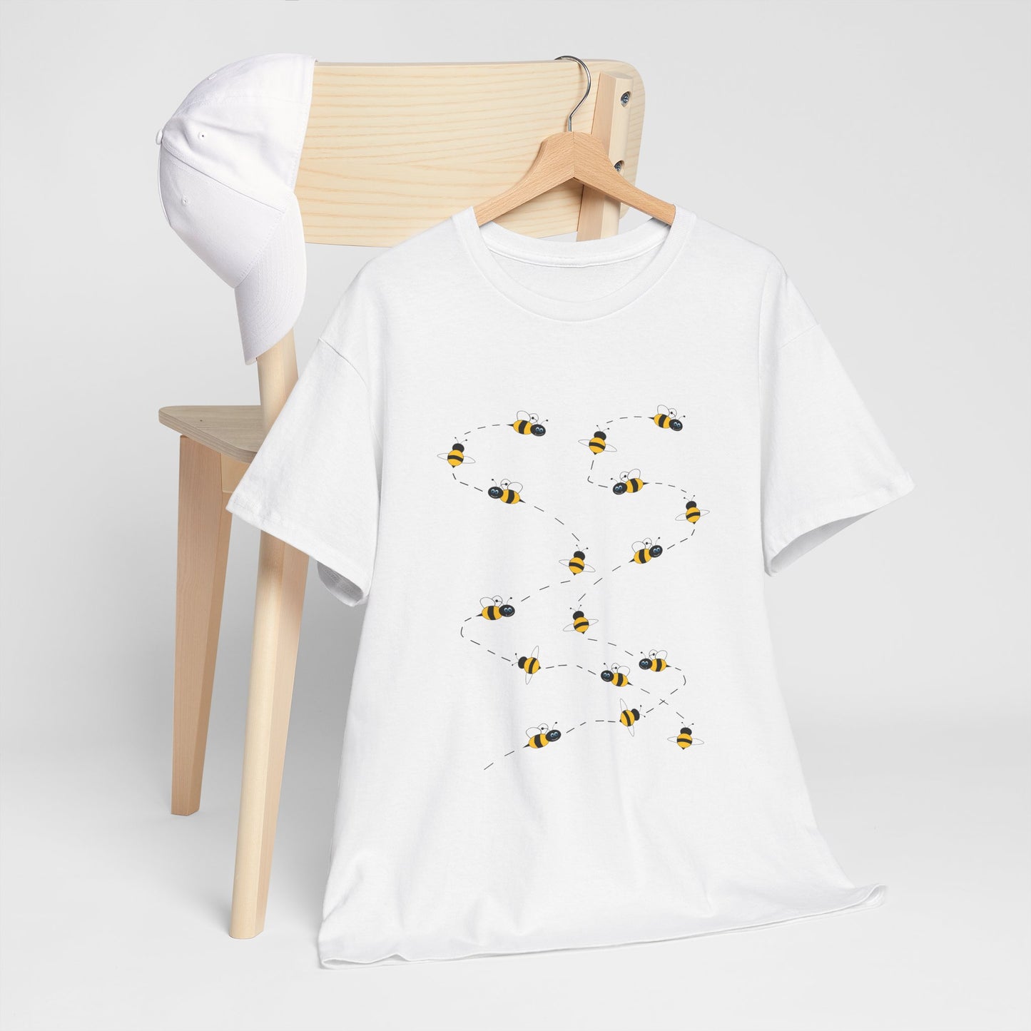 Bumble Bee Pattern Insect Tee - Nature Graphic Shirt