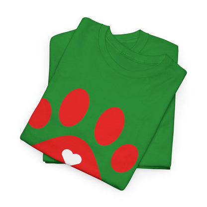 Red Dog Paw Print Tee - Paw Shirt