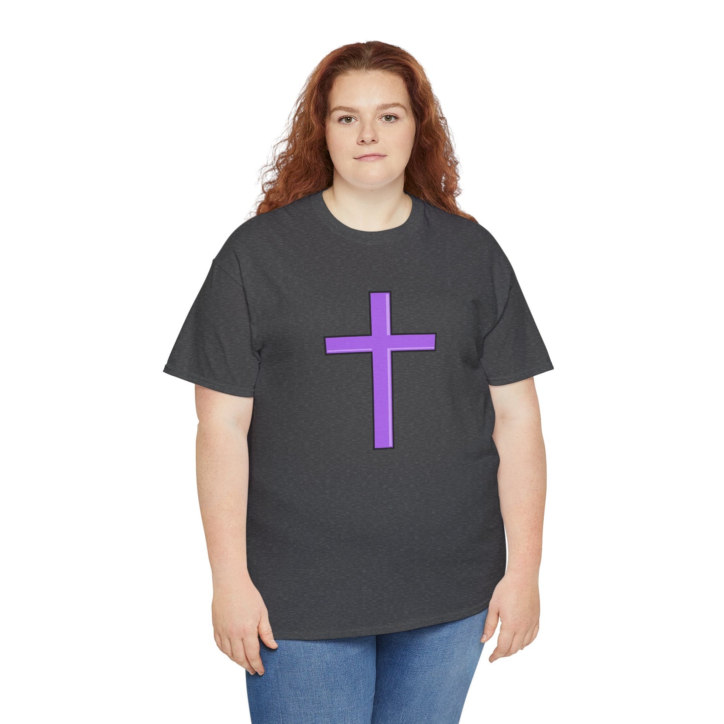 Trendy Purple Cross T-Shirt | Casual & Stylish