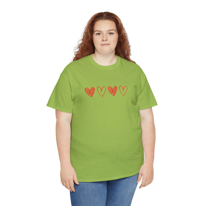 Heart Pattern T-shirt - Love Tee