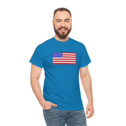 American Flag T-shirt - Red White Blue Independence Day Tee