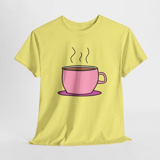 Pink Coffee Mug T-shirt - Coffee Mug Tee