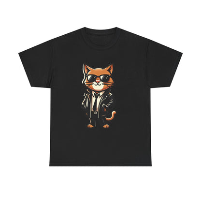 Cool Cat Tee - Cat T-shirt - Kitten Shirt - Gift for Pet Lover - Cat Lover Shirt - Cool Cat Graphic Cotton Tee- Classy Cat Shirt