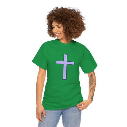 Blue Cross Design T0shirt - Cross Symbol Shirt