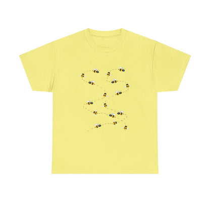 Bumble Bee Pattern Insect Tee - Nature Graphic Shirt