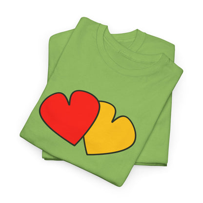 Red Yellow Hearts Shirt - Valentine's Day Tee