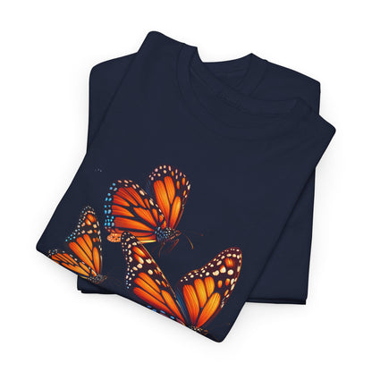 Orange Monarch Butterfly T-shirt - Insect Graphic Shirt - Orange Butterfly - Nature-Inspired Tee - Butterfly Shirt - Monarch Butterfly Tee