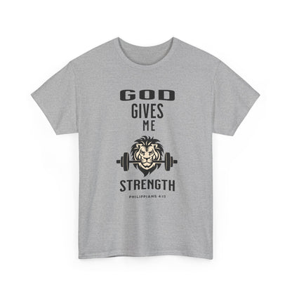 Religious Unisex T-shirt, God Gives me Strength Shirt, Christian Faith Apparel, Inspirational Graphic Top