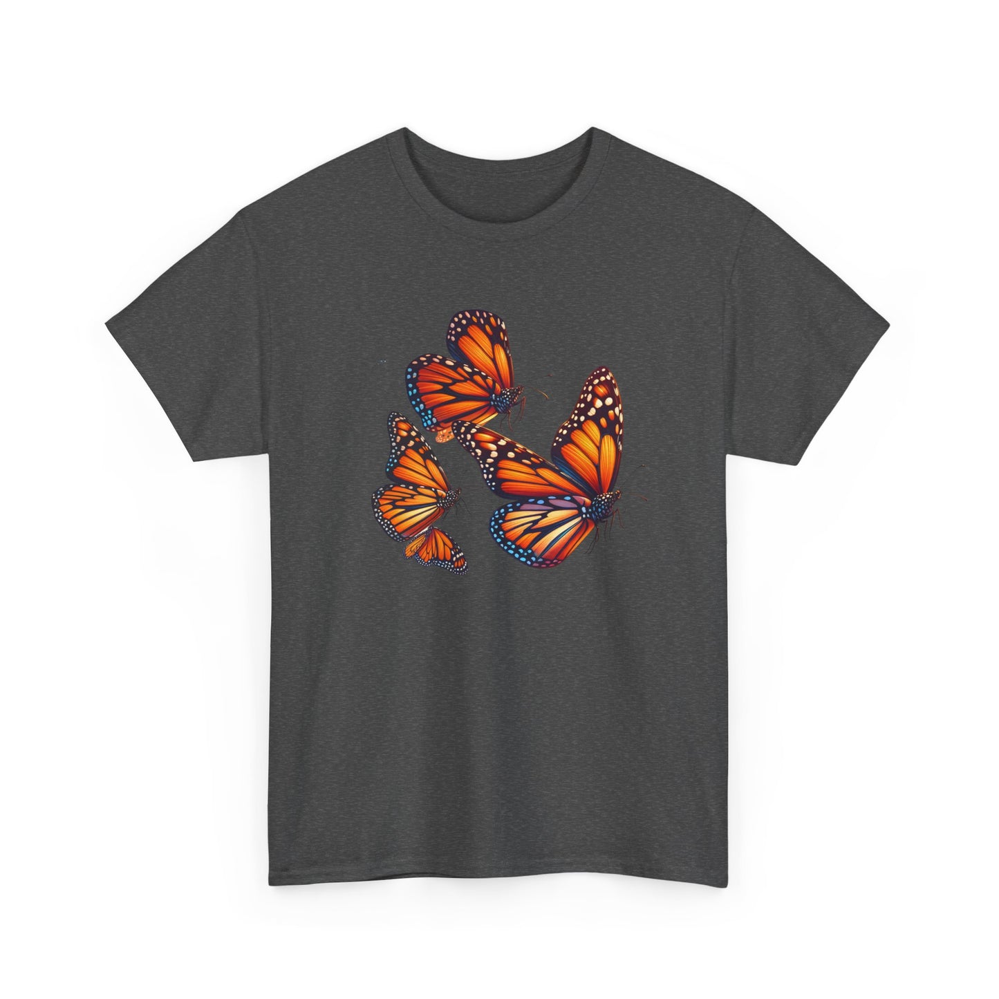 Orange Monarch Butterfly T-shirt - Insect Graphic Shirt - Orange Butterfly - Nature-Inspired Tee - Butterfly Shirt - Monarch Butterfly Tee