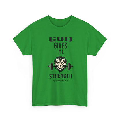 Religious Unisex T-shirt, God Gives me Strength Shirt, Christian Faith Apparel, Inspirational Graphic Top