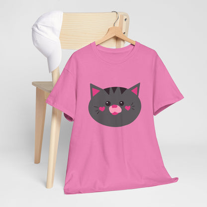 Cat Lover T-shirt - Cute Gray Cat Face Shirt