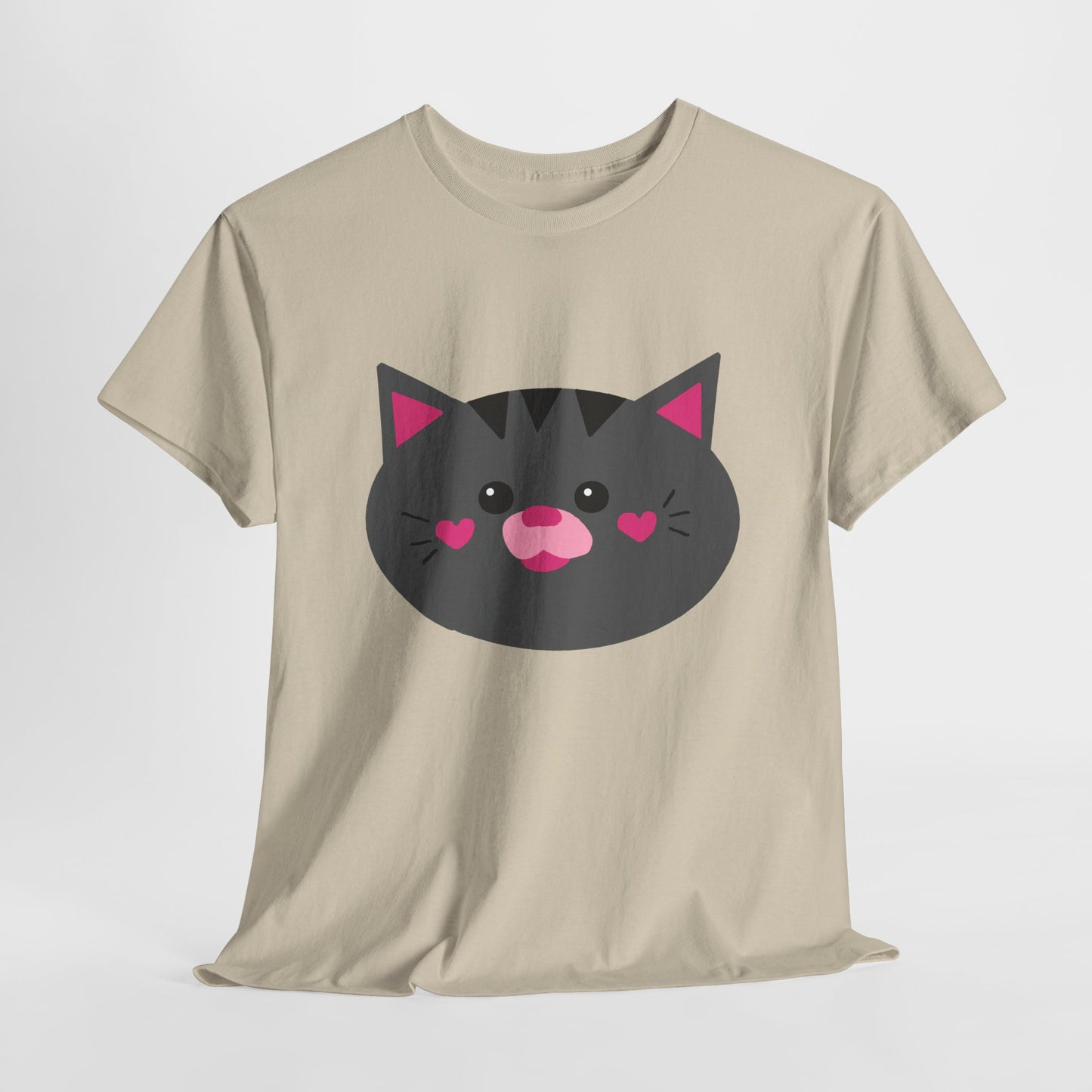 Cat Lover T-shirt - Cute Gray Cat Face Shirt