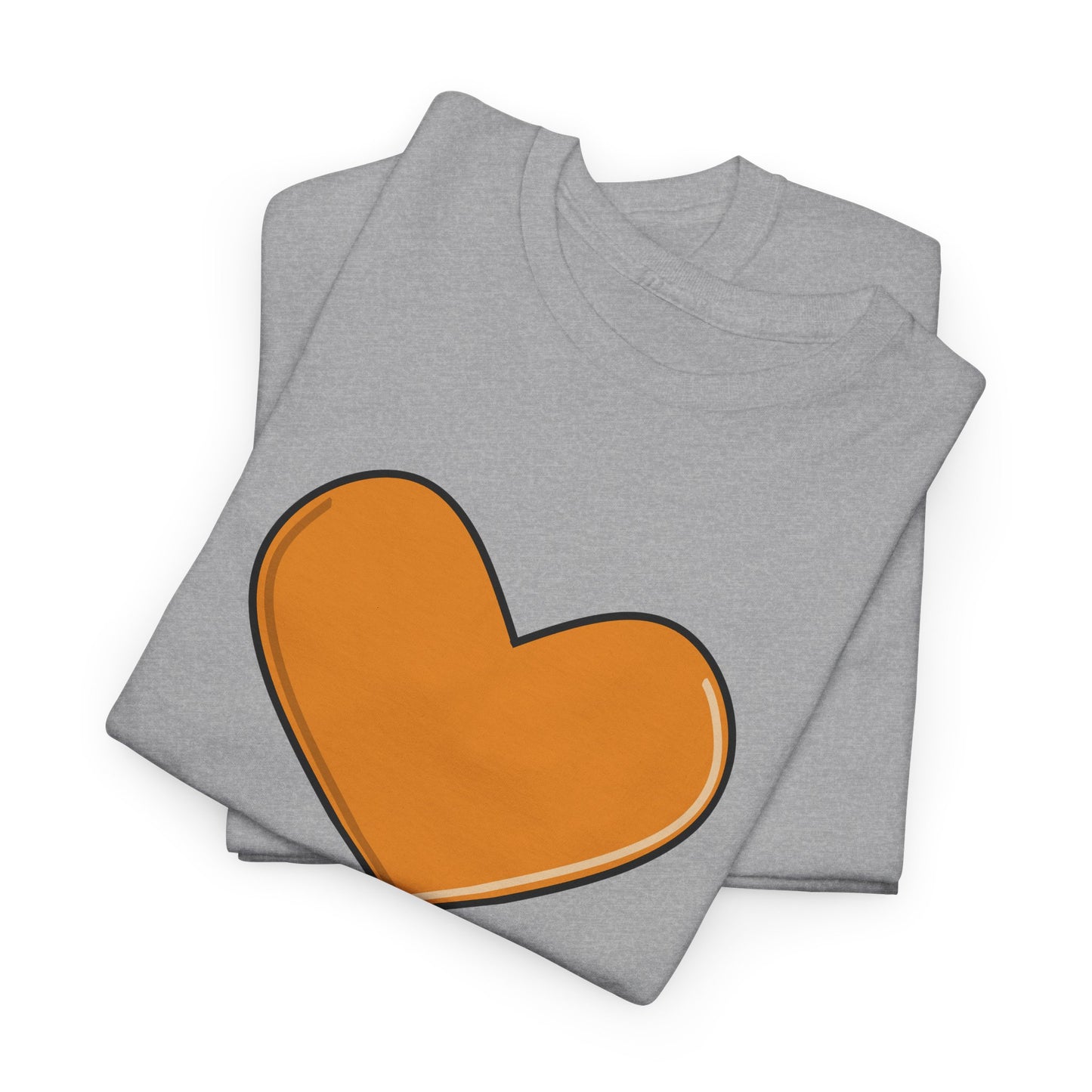 Orange Heart T-shirt - Valentine's Day Tee