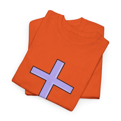 Blue Cross Design T0shirt - Cross Symbol Shirt