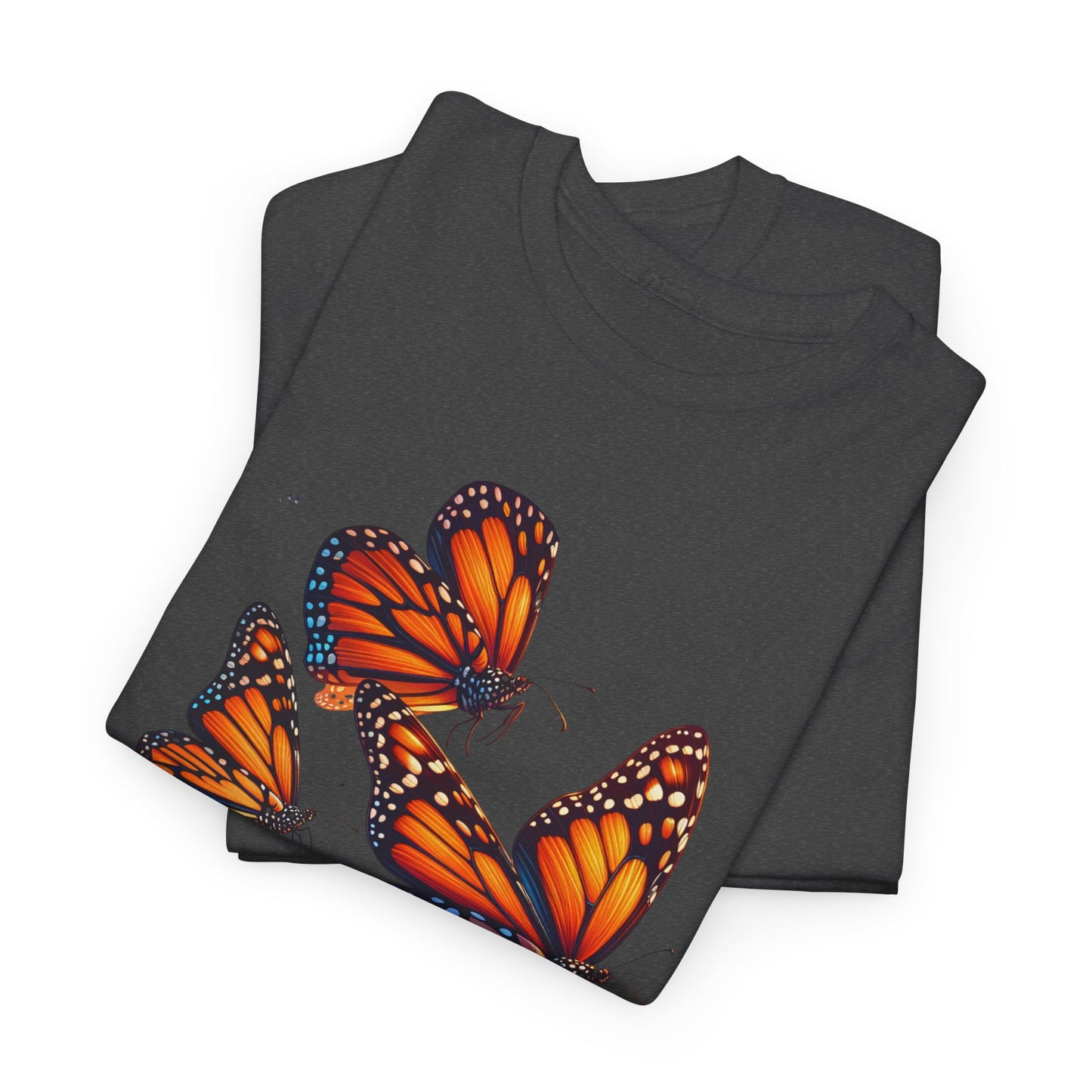 Orange Monarch Butterfly T-shirt - Insect Graphic Shirt - Orange Butterfly - Nature-Inspired Tee - Butterfly Shirt - Monarch Butterfly Tee