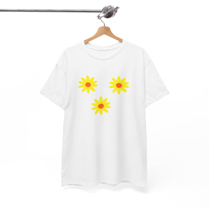 Trio Yellow Orange Daisy Pattern Tee - Daisies T-shirt