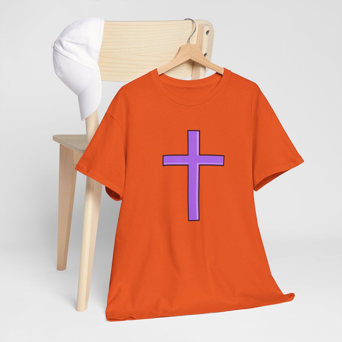 Trendy Purple Cross T-Shirt | Casual & Stylish