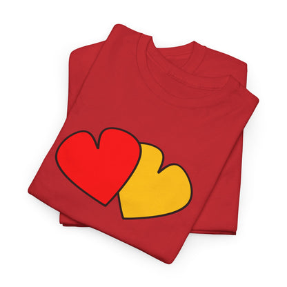 Red Yellow Hearts Shirt - Valentine's Day Tee