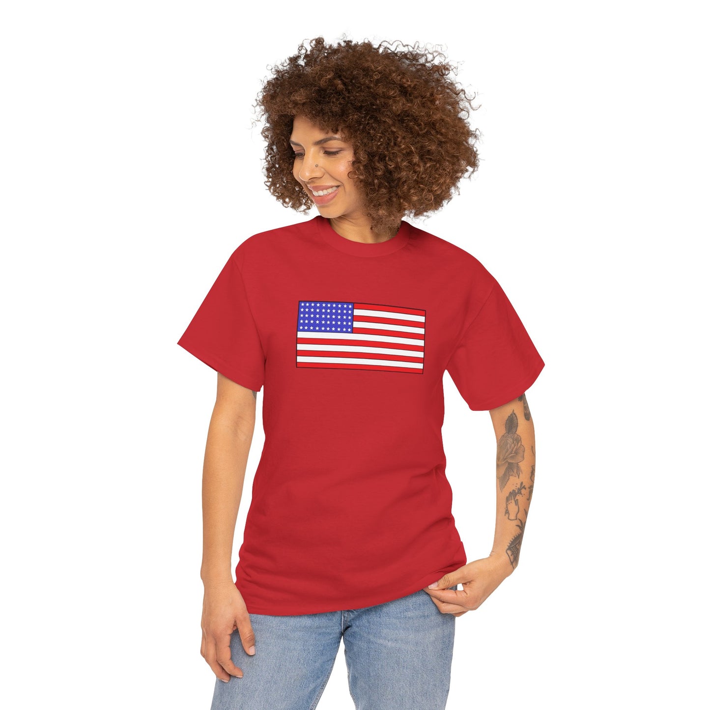 American Flag T-shirt - Red White Blue Independence Day Tee