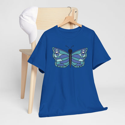 Blue Monarch Butterfly T-shirt - Vibrant Butterfly T-shirt