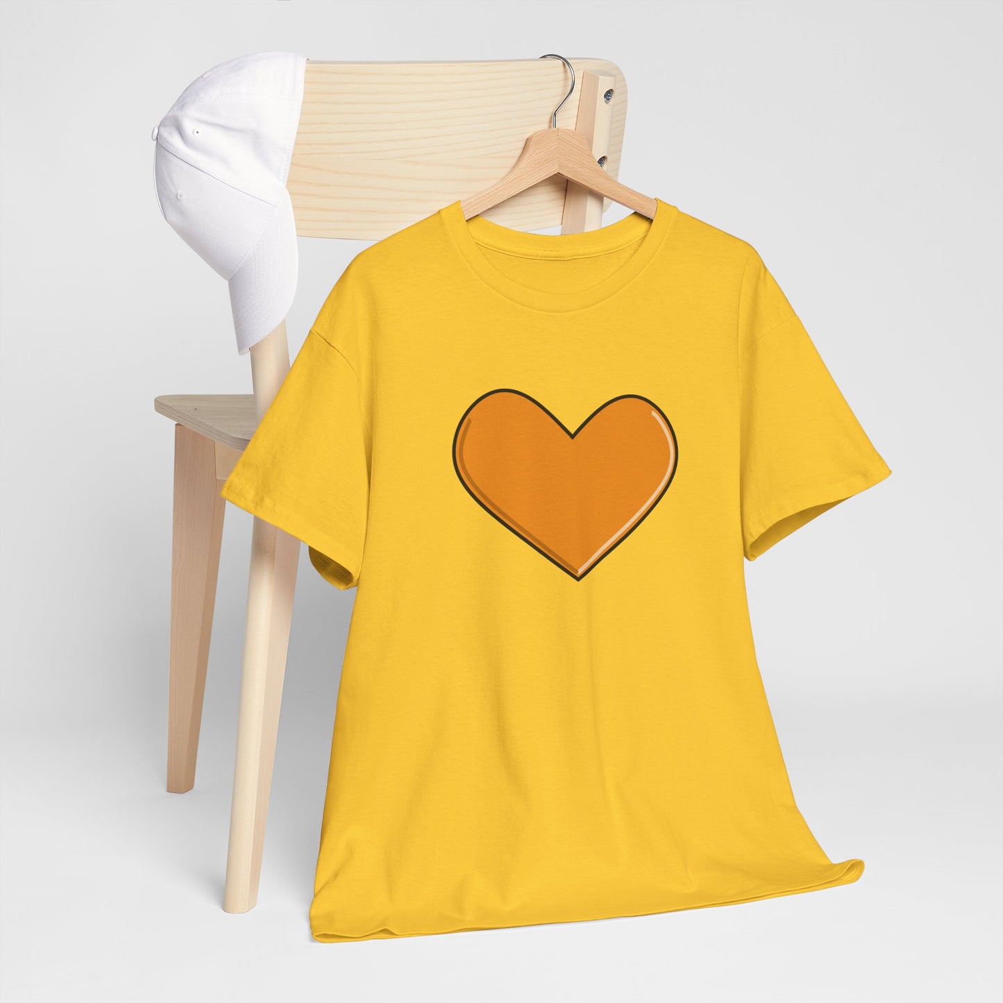 Orange Heart T-shirt - Valentine's Day Tee