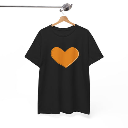 Orange Heart T-shirt - Valentine's Day Tee