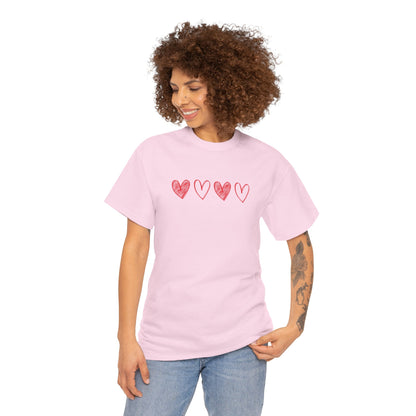 Heart Pattern T-shirt - Love Tee