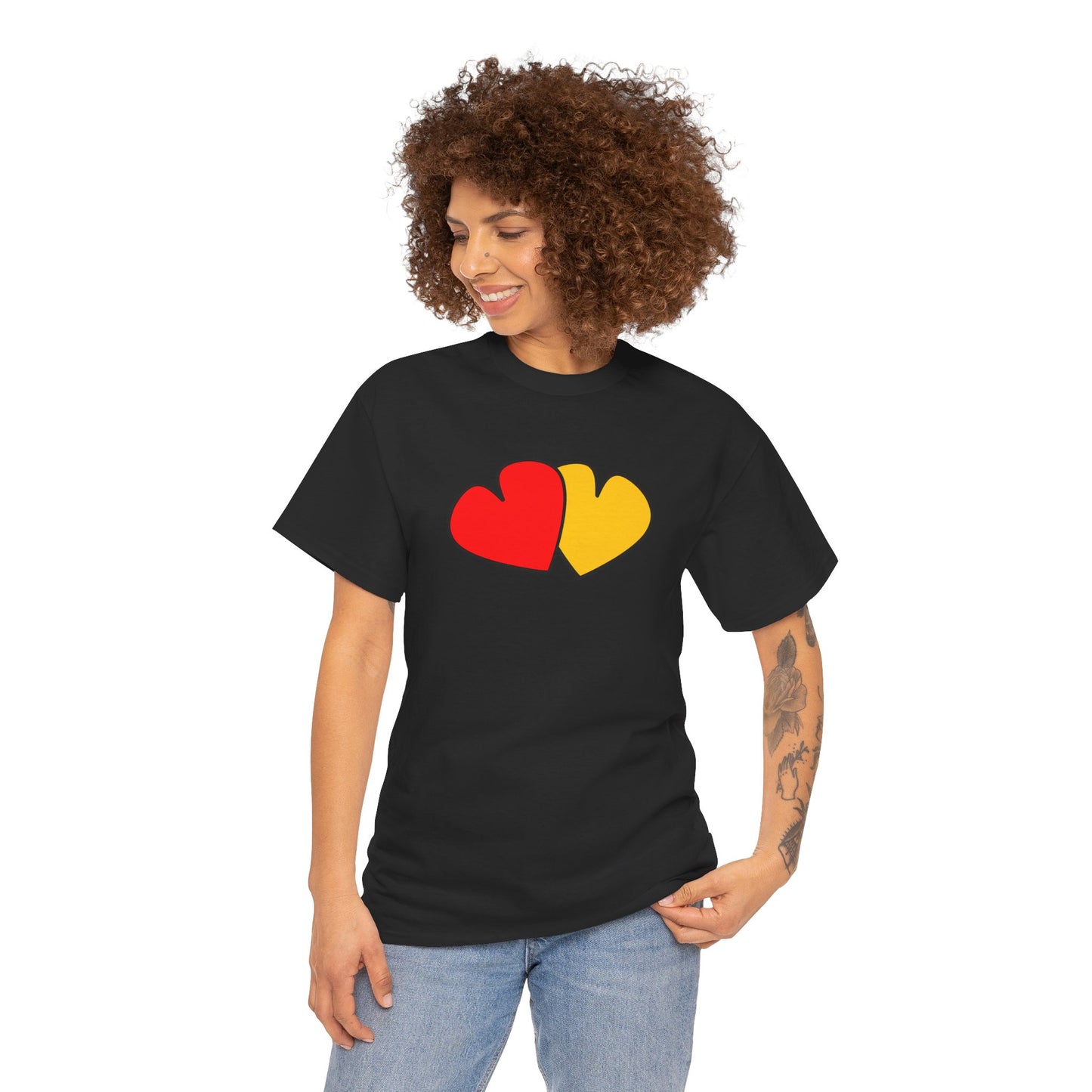 Red Yellow Hearts Shirt - Valentine's Day Tee