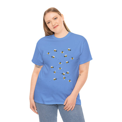 Bumble Bee Pattern Insect Tee - Nature Graphic Shirt