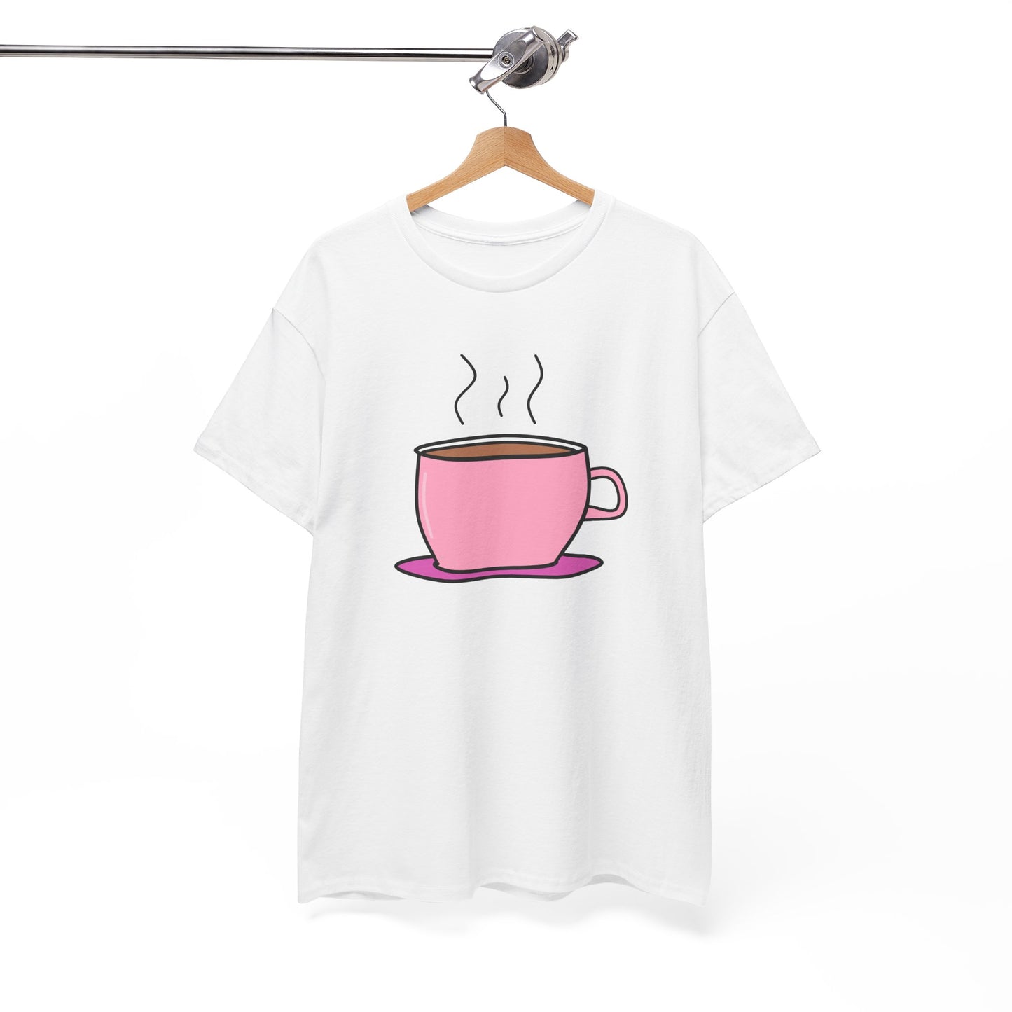 Pink Coffee Mug T-shirt - Coffee Mug Tee