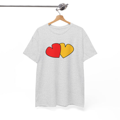 Red Yellow Hearts Shirt - Valentine's Day Tee