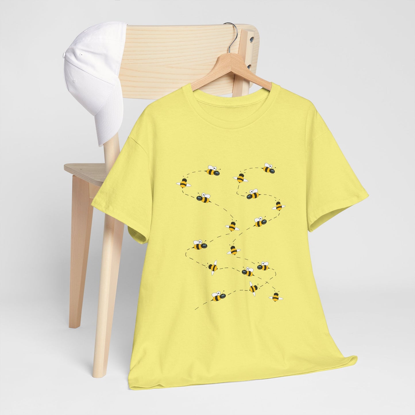 Bumble Bee Pattern Insect Tee - Nature Graphic Shirt