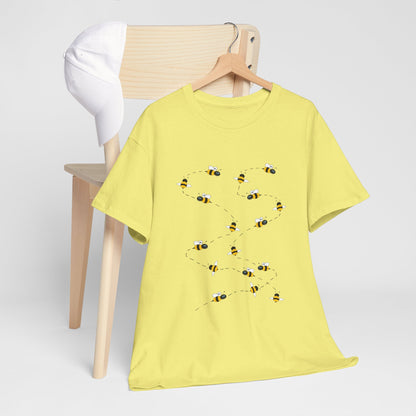 Bumble Bee Pattern Insect Tee - Nature Graphic Shirt