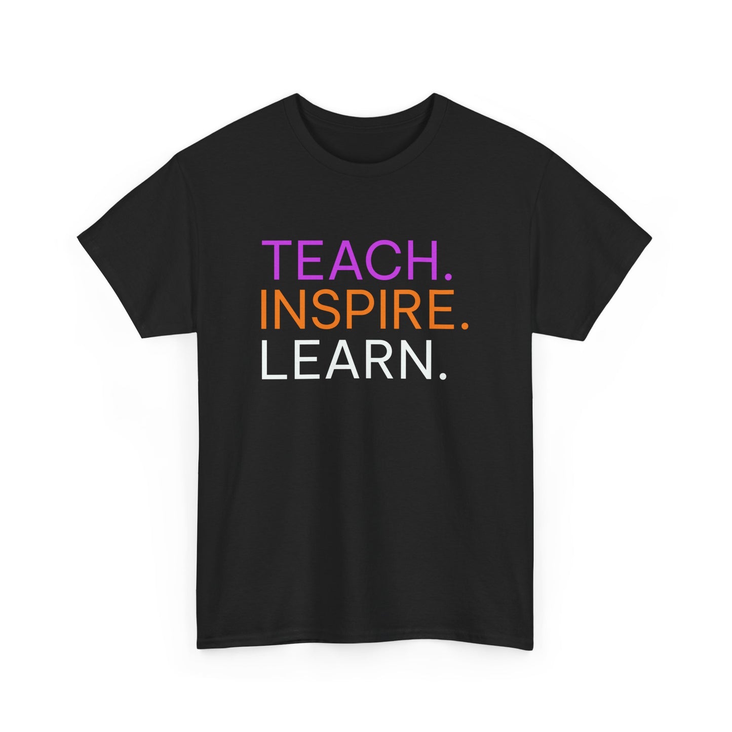 Teach Inspire Learn Teacher T-shirt for Women - Education Gift, Teaching Appreciation Shirt, School Staff Apparel, Educator Tee, Classroom