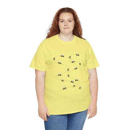 Bumble Bee Pattern Insect Tee - Nature Graphic Shirt