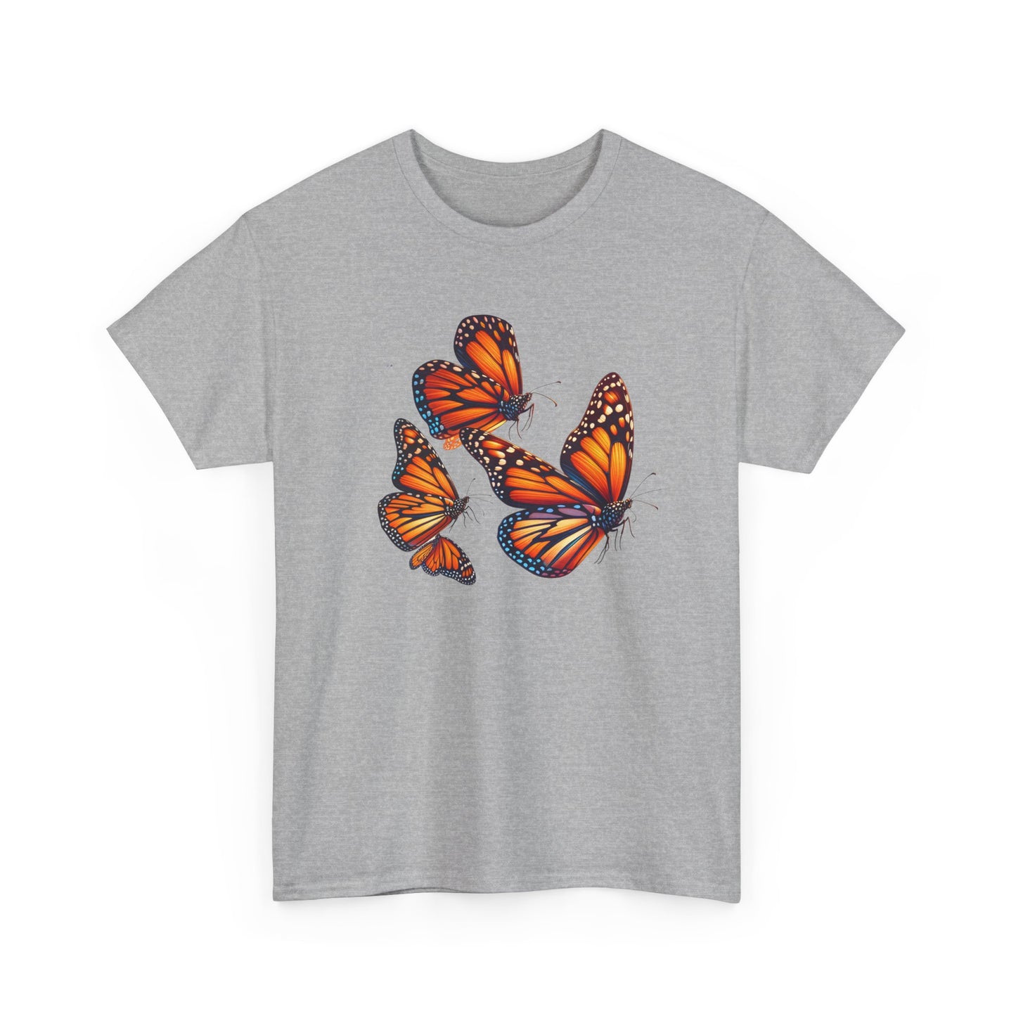 Orange Monarch Butterfly T-shirt - Insect Graphic Shirt - Orange Butterfly - Nature-Inspired Tee - Butterfly Shirt - Monarch Butterfly Tee